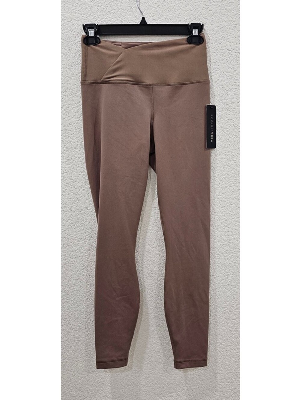 Yogalicious Wonderlink Rib Nola Ankle Leggings XS Atmosphere Taupe NWT $88